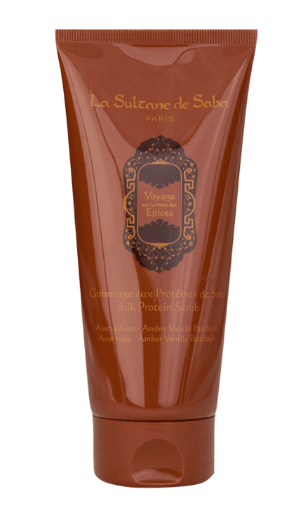 SILK PROTEIN SCRUB AYURVEDIC Гоммаж Протеины шелка амбра/ваниль/пачули, 200 мл