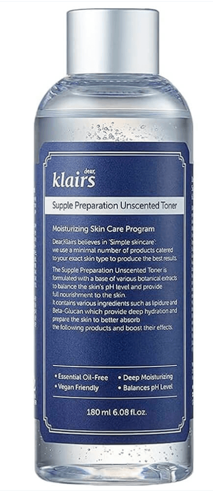 Тонер увлажняющий без масел и запаха KLAIRS Supple Preparation Unscented Toner 180ml