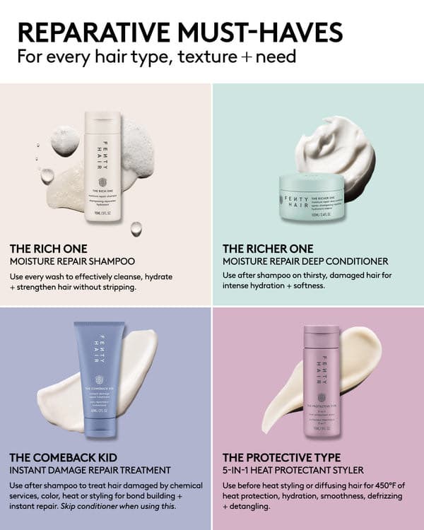 FENTY Hair Набор для волос восстановление, укрепление и защита THE MAINTENANCE CREW UNIVERSAL START'R KIT 2