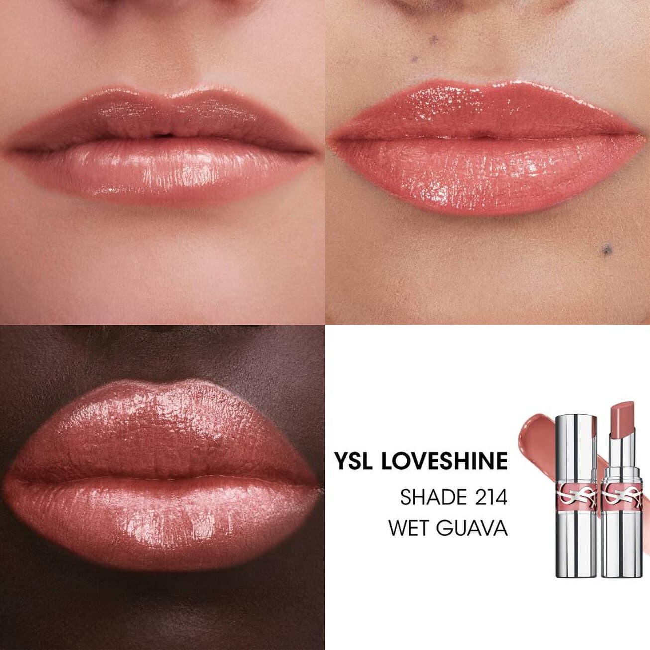 YSL Помада для губ Loveshine  3.2 мл оттенок 214 WET GUAVA 2