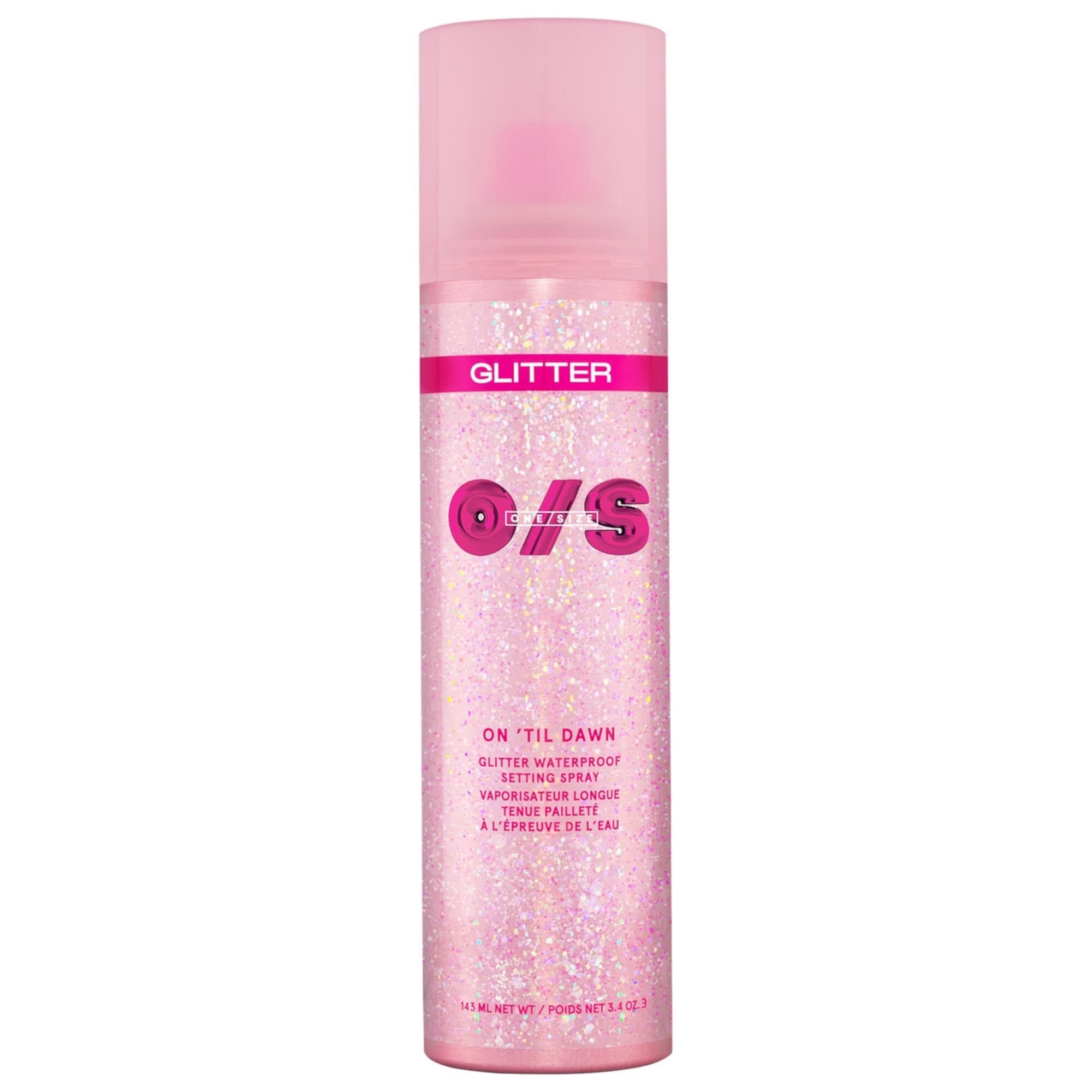 ONE/SIZE Glitter Setting Spray | Водостойкий спрей для фиксации макияжа с блестками и иридисцентной вуалью, стойкость 16 часов
