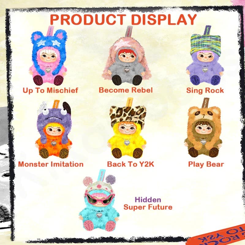 Genuine wakuku Fuzzy Trendy Fun Party Series Blind Box Cute