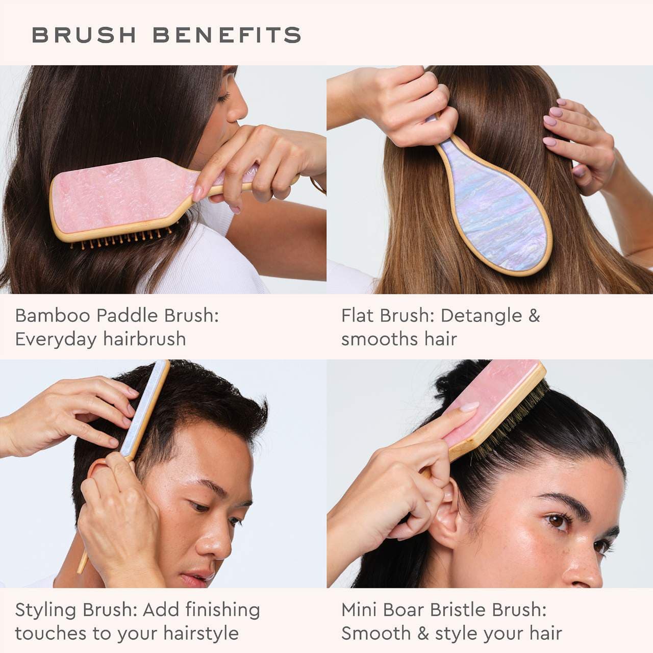Emi Jay Styling Hair Brush in Blue Sugar, щетка для укладки волос, универсальный инструмент для укладки, 25,5 см 4