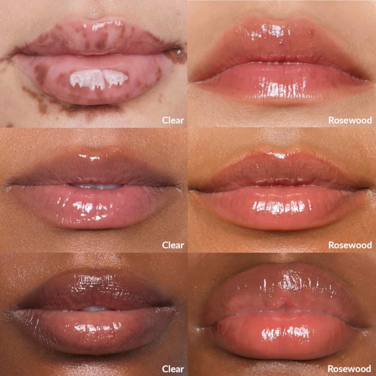 Набор мини блесков для губ Mini Lip Gloss Set,  в оттенках (clear) (rosewood), 2 х 5 мл 4