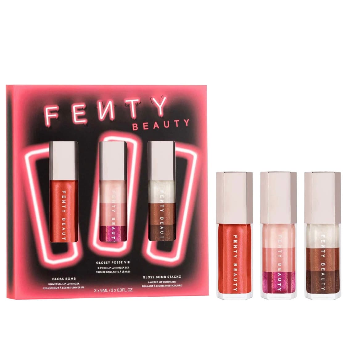 Подарочный набор блесков для губ FENTY BEAUTY Glossy Posse VIII 3-Piece Lip Luminizer Set