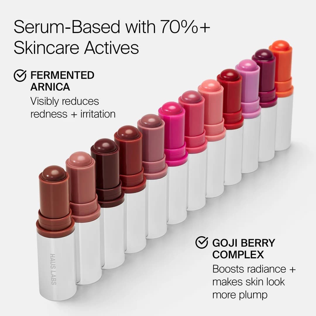 HAUS LABS BY LADY GAGA Color Fuse Glassy Blush Balm Stick  , бальзам для губ и щек, в оттенке  Glassy Cinnamon 8