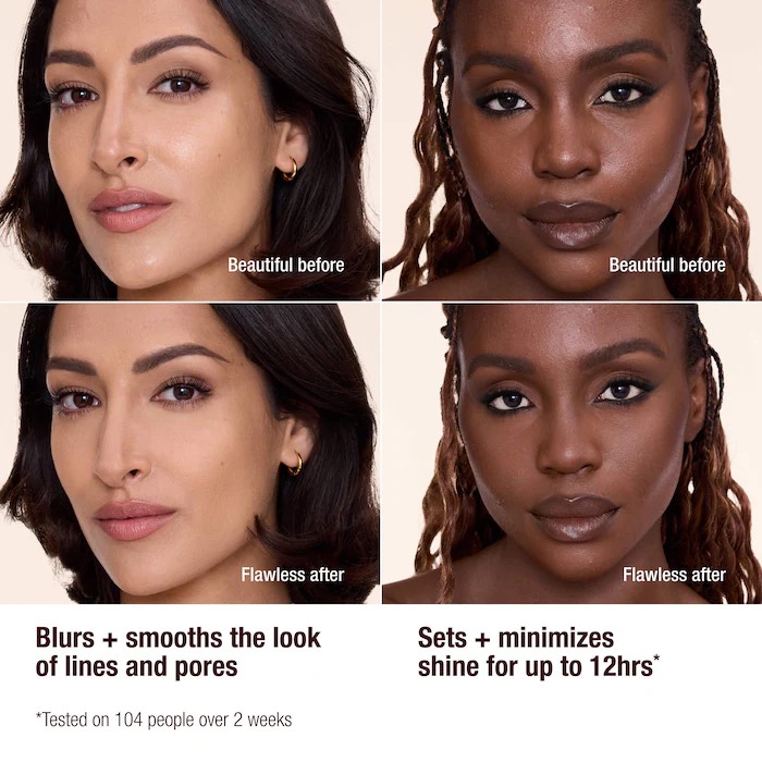 Charlotte Tilbury Финишная пудра  AIRBRUSH FLAWLESS FINISH, 2 medium, 8г 4