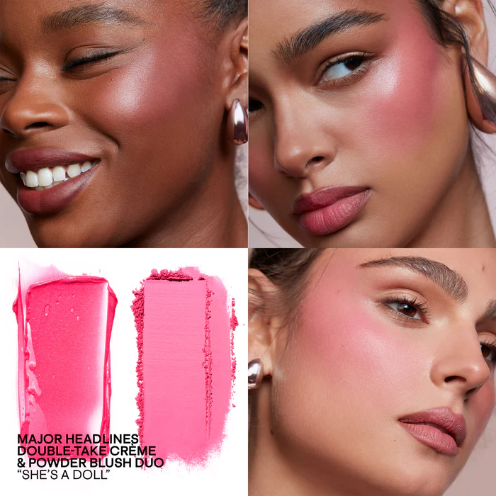 PATRICK TA Румяна двойные Major Headlines Double-Take Crème and Powder Blush Duo, оттенок She’s a Doll, 10,5г 2