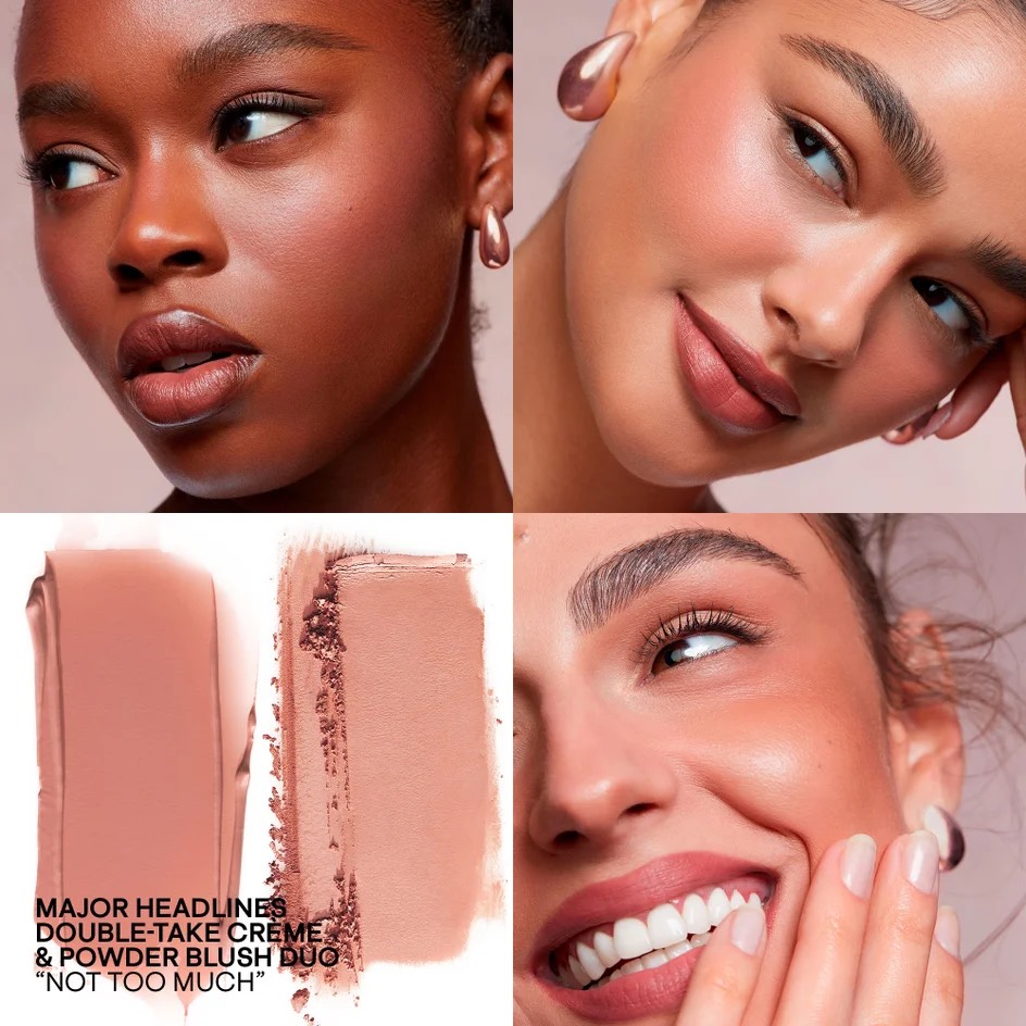 Румяна двойные Major Headlines Double-Take Crème and Powder Blush Duo. в оттенке  NOT TOO MUCH 3
