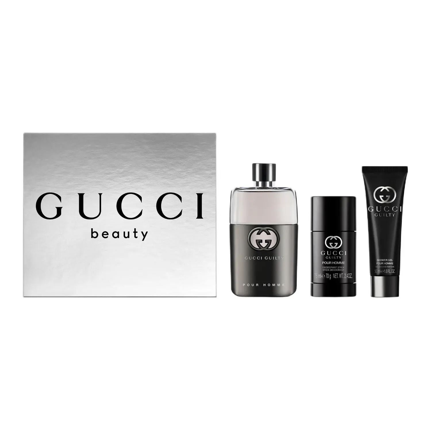 Gucci Парфюмерный набор Guilty Pour Homme, 90 мл + 50 мл + 75 мл