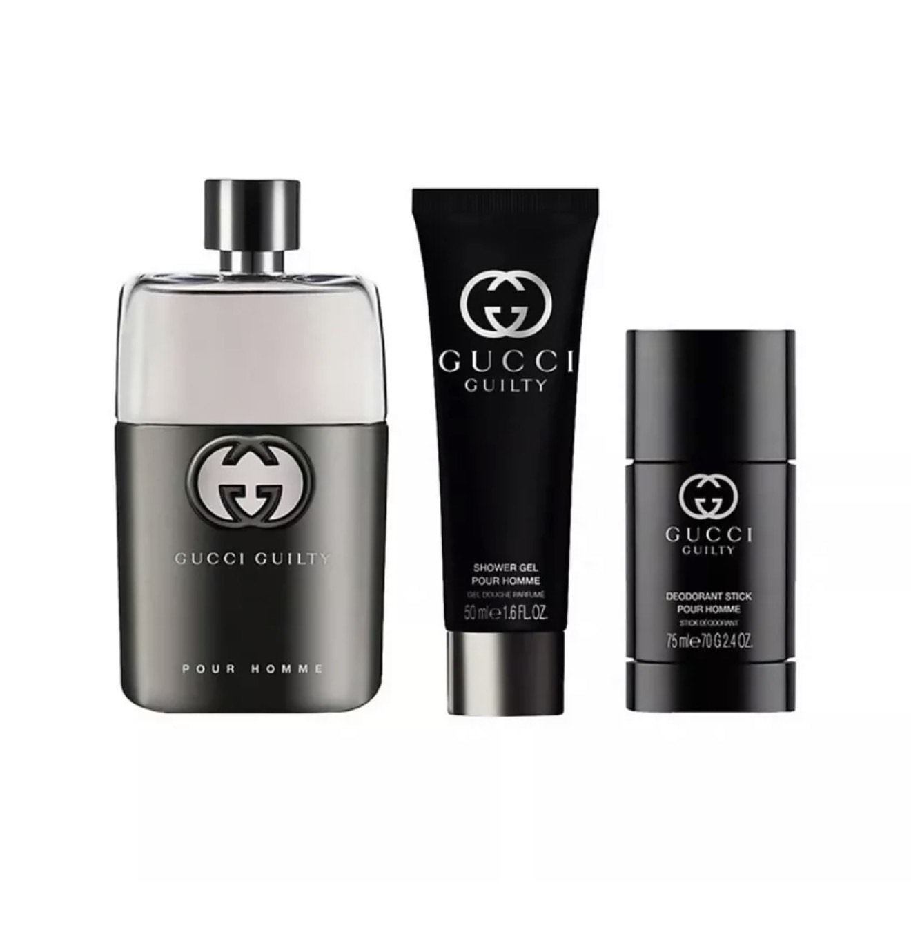 Gucci Парфюмерный набор Guilty Pour Homme, 90 мл + 50 мл + 75 мл 2