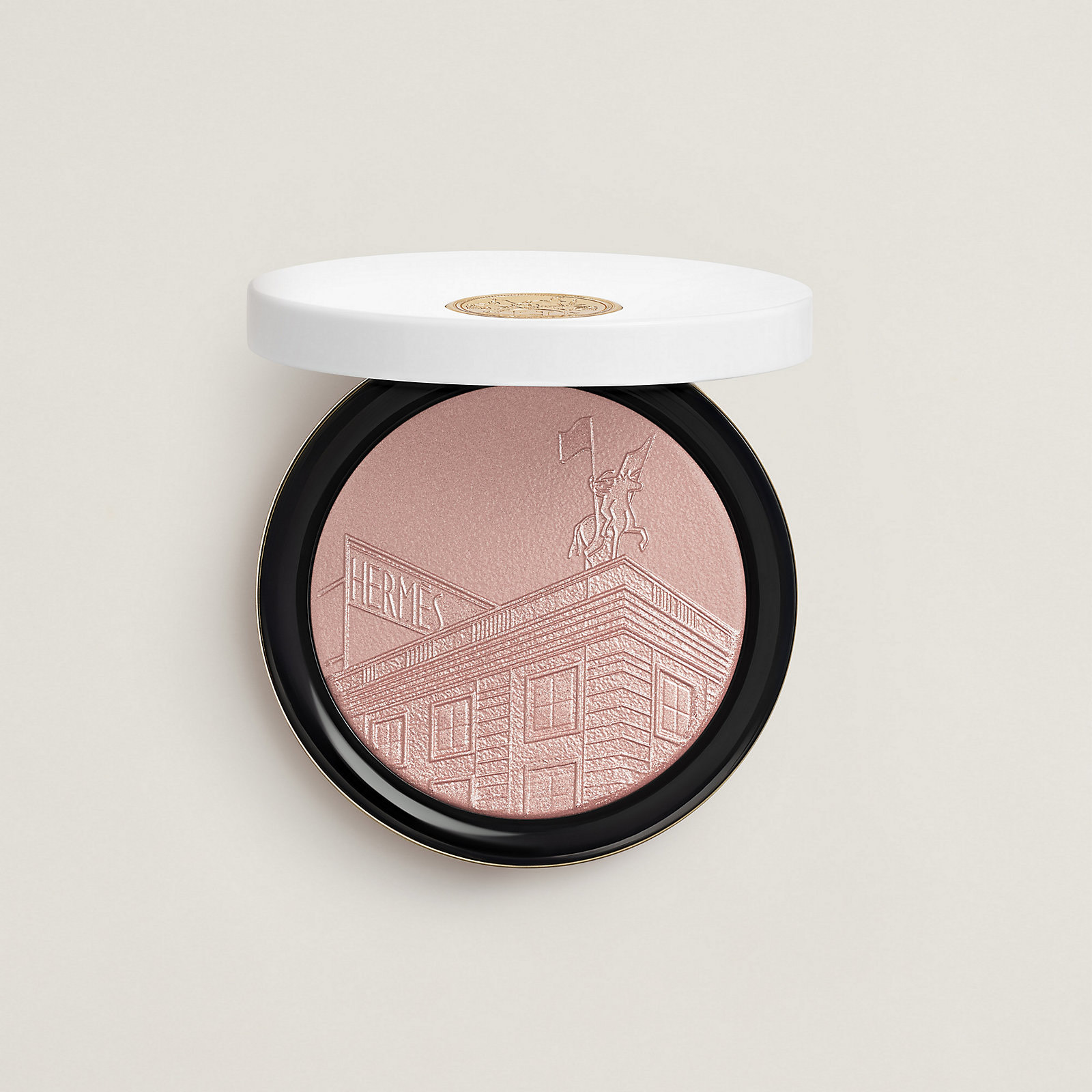HERMES Подсвеичвающая пудра Plein Air 24 Faubourg Face and Eye Illuminating Powder Limited Edition, оттенок or rose