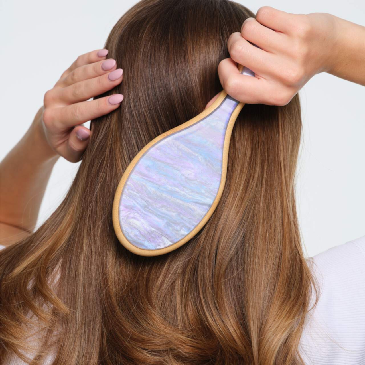 Emi Jay Flat Hair Brush in Blue Sugar, Расческа   для волос, светло-синяя 2