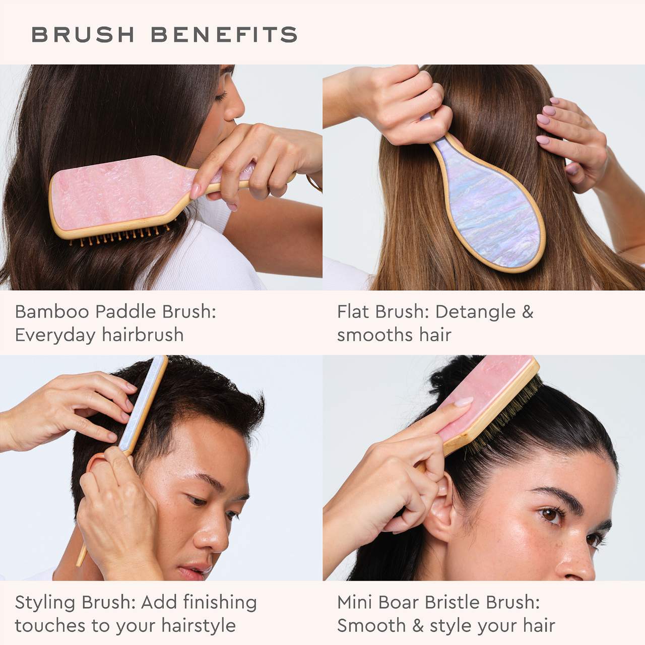 Emi Jay Flat Hair Brush in Blue Sugar, Расческа   для волос, светло-синяя 5