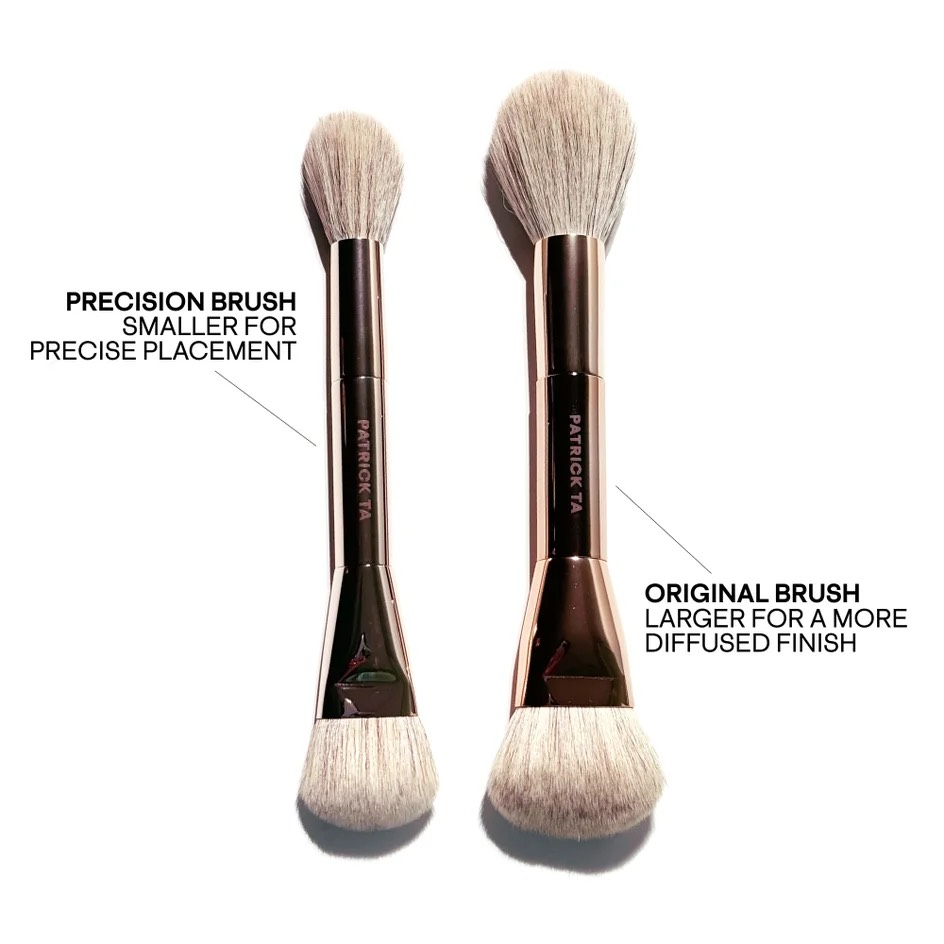 Двусторонняя кисть для румян  Dual-Ended Blush Brush (for face 3) 3