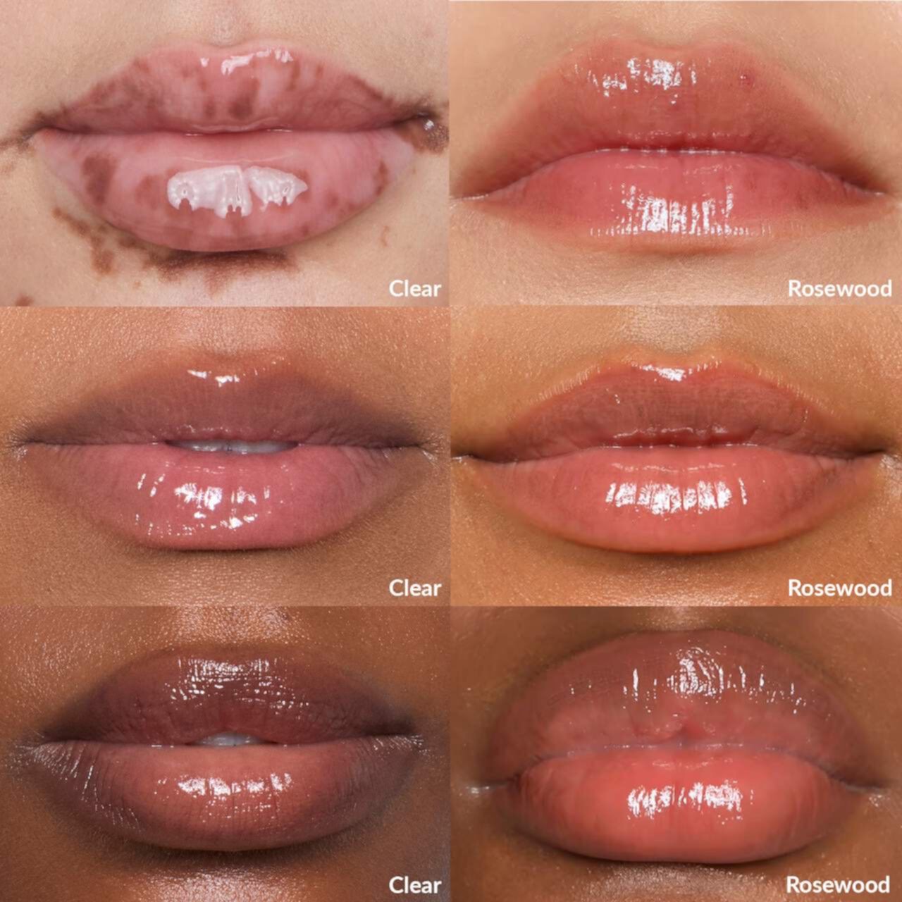 Набор мини блесков для губ Mini Lip Gloss Set,  в оттенках (clear) (rosewood), 2 х 5 мл 4