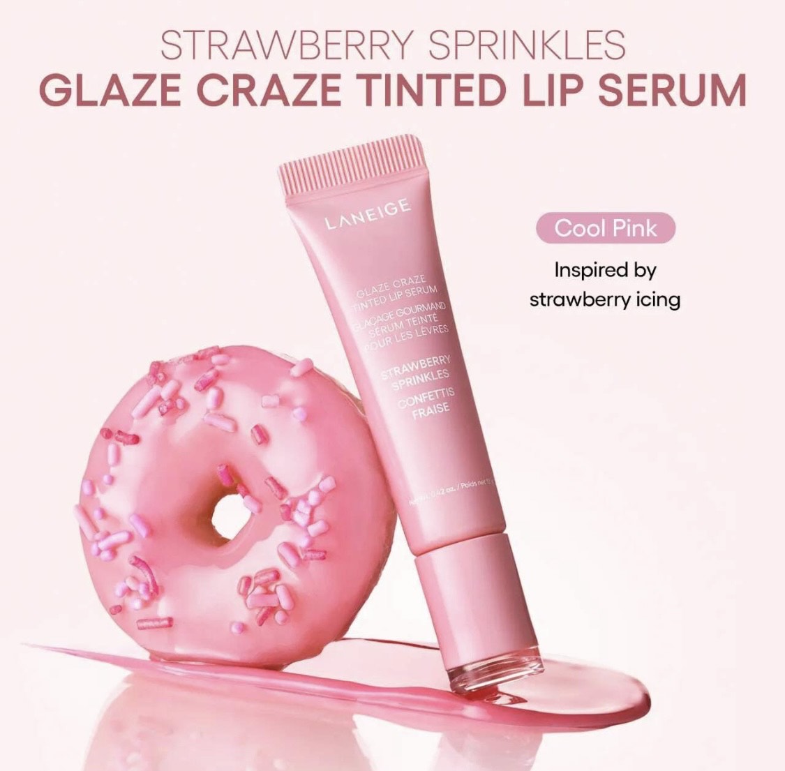 GLAZE CRAZE TINTED LIP SERUM оттенок: STREWBERRY SPRINKLES, 12g 2
