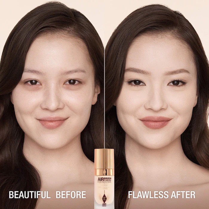 Charlotte Tilbury Тональная основа с матовым финишем Airbrush Flawless Blurring & Matte Full Coverage Foundation. 1N, 30 ml 2