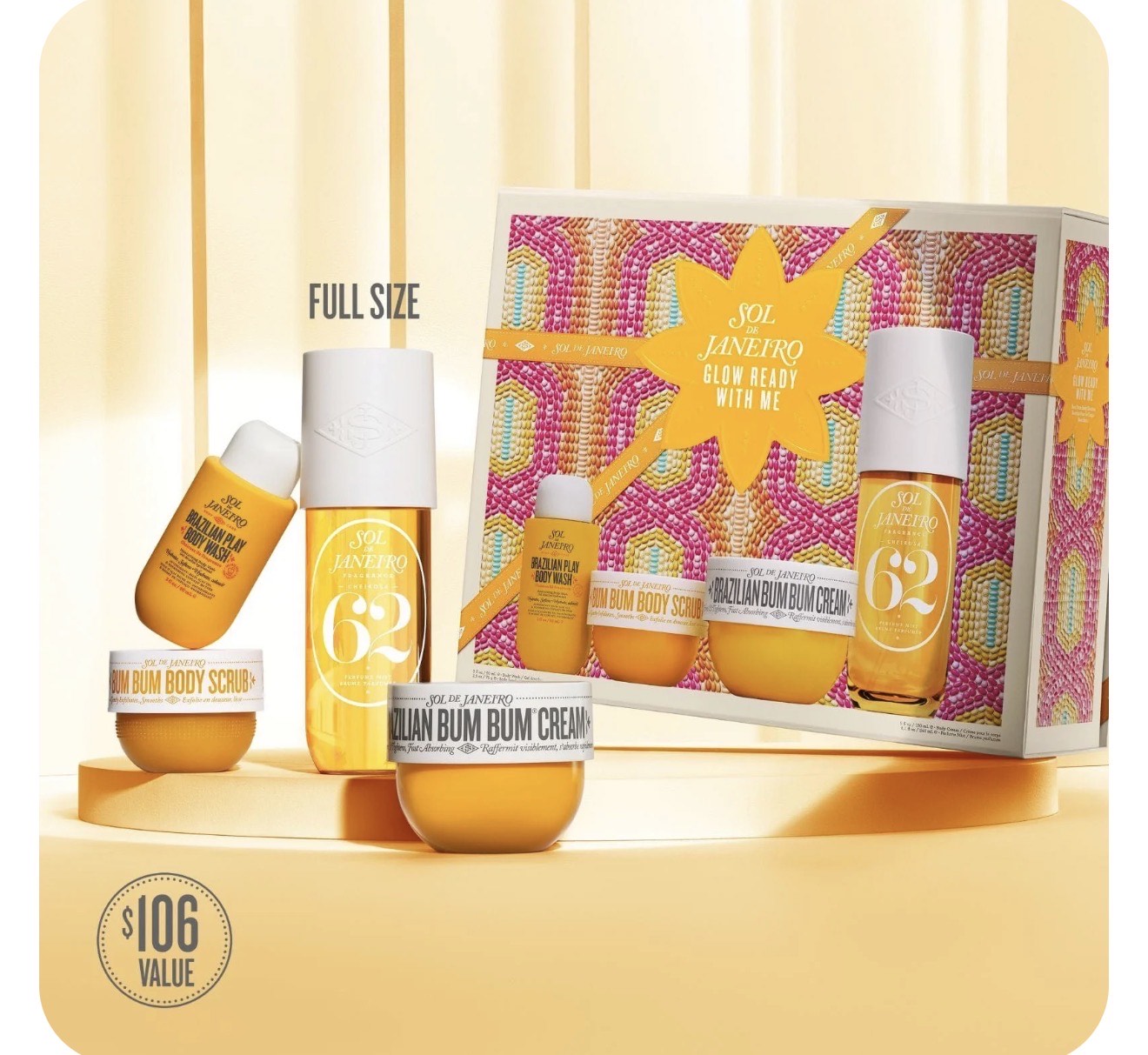 Sol de JANEIRO Glow Ready With Me Bum Bum Body Routine Gift Set, подарочный набор средств для ухода 2