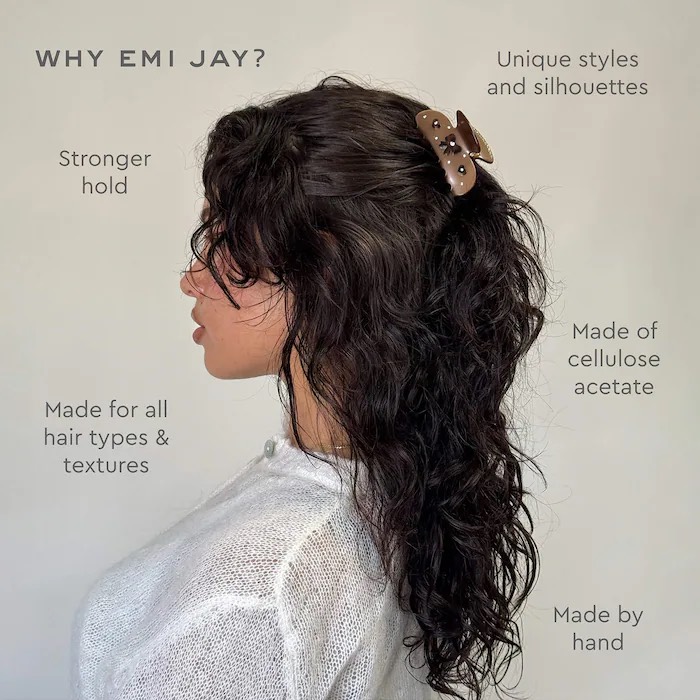 Emi Jay  Заколка для волос Sweetheart Hair Claw Clip in Cocoa Cashmere 3