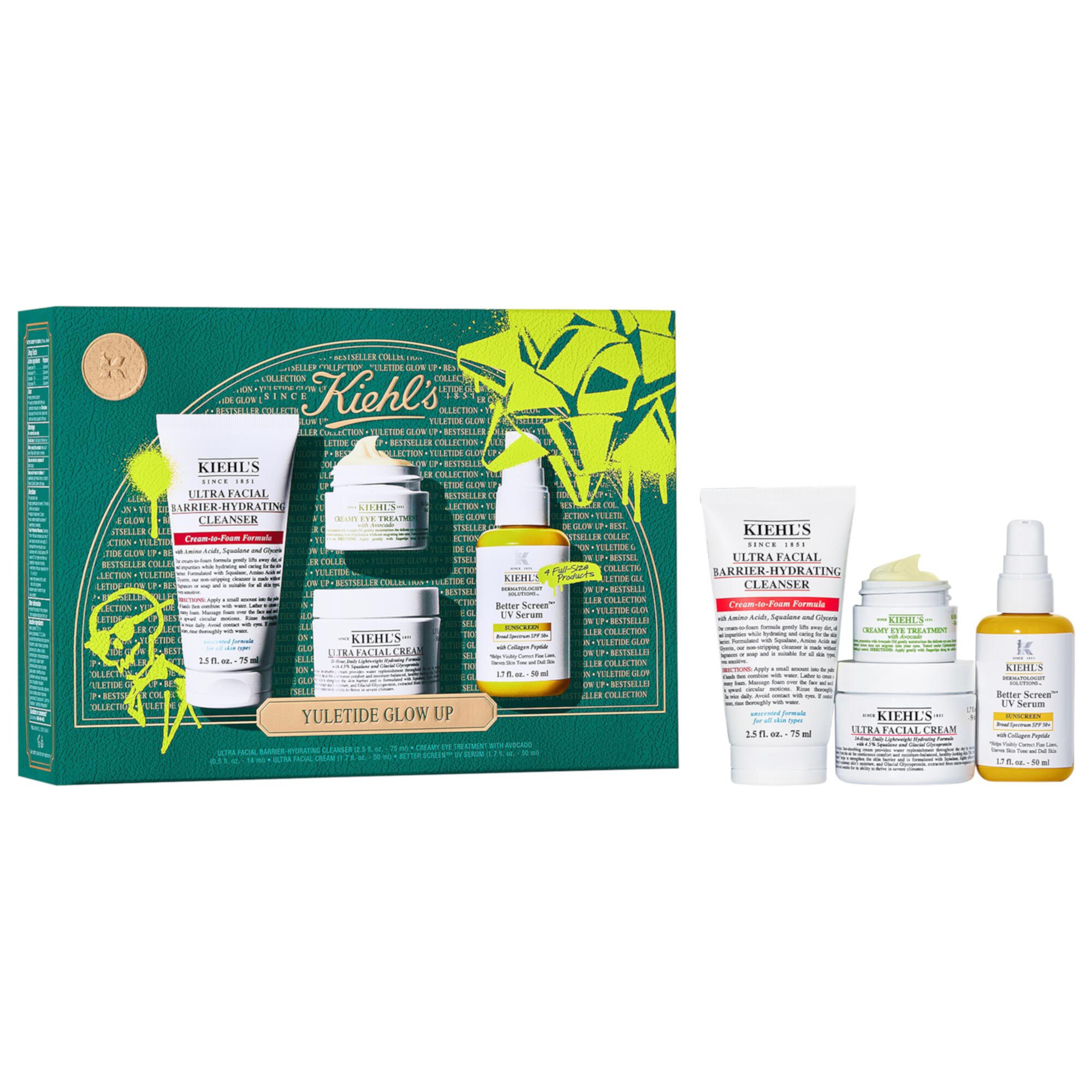 Kiehl's Yuletide Glow up, набор средств по уходу за кожей