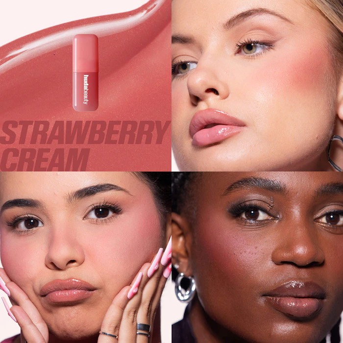 HUDA BEAUTY Набор для макияжа щёк и губ Berries and Cream Cheek and Lip Duo 5