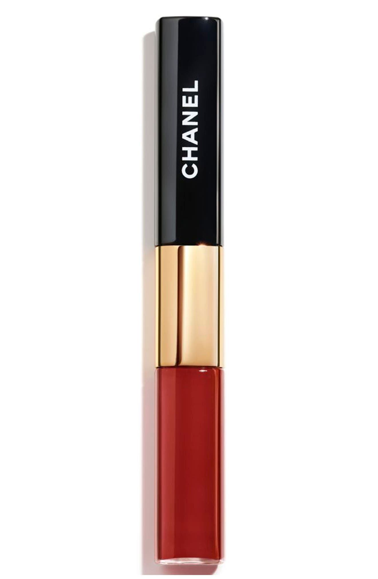 CHANEL LE ROUGE DUO ULTRA TENUE LIP COLOR 176 Burning Red, Двойной стойкий блеск , 4,5/3,5 ml