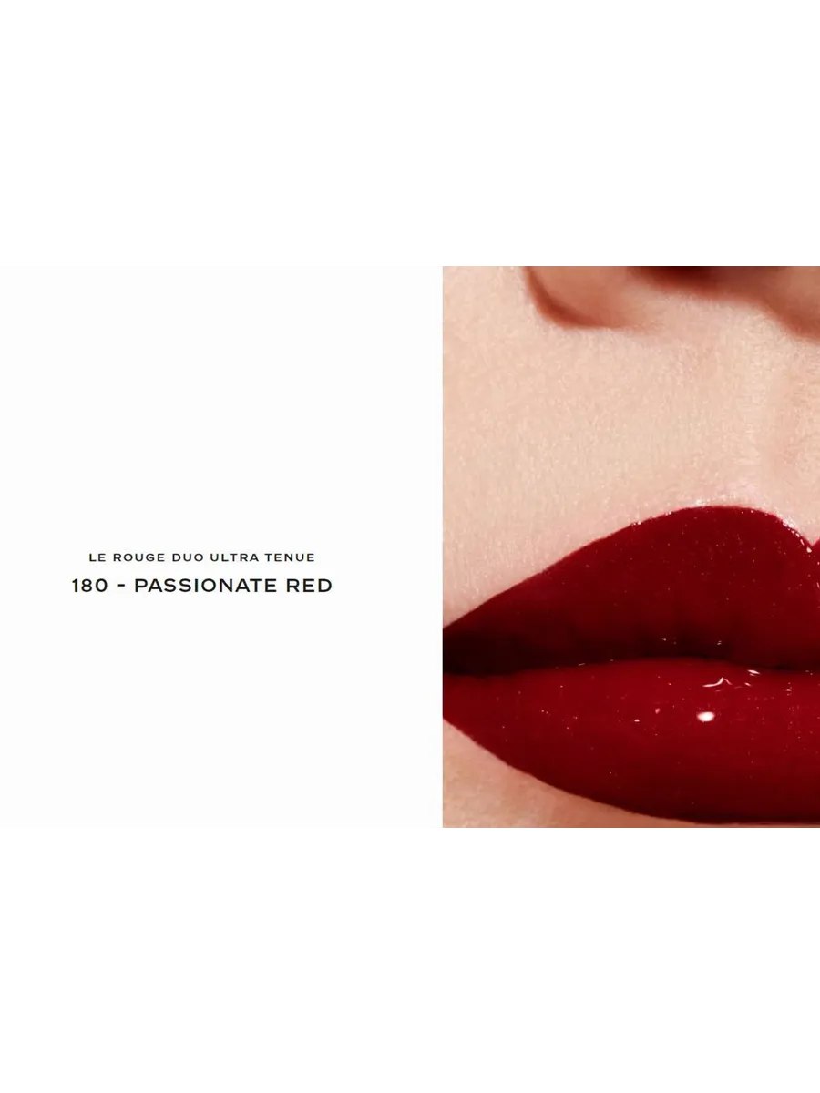 CHANEL LE ROUGE DUO ULTRA TENUE LIP COLOR 180 PASSIONATE RED, Двойной стойкий блеск , 4,5/3,5 ml 4