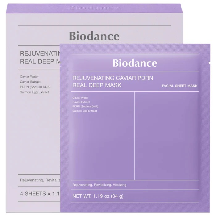 Biodance Ночная гидрогелевая маска с ПДРН и икрой Rejuvenating Caviar PDRN Real Deep Mask, 1 шт