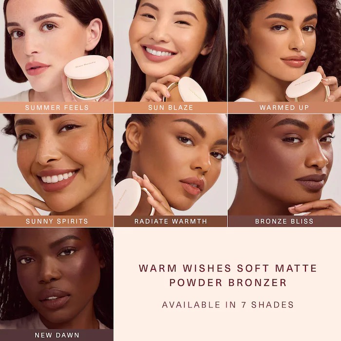 Rare Beauty by Selena Gomez Бронзирующая пудра Warm Wishes Soft Matte Powder Bronzer. оттенок Summer Feels 5