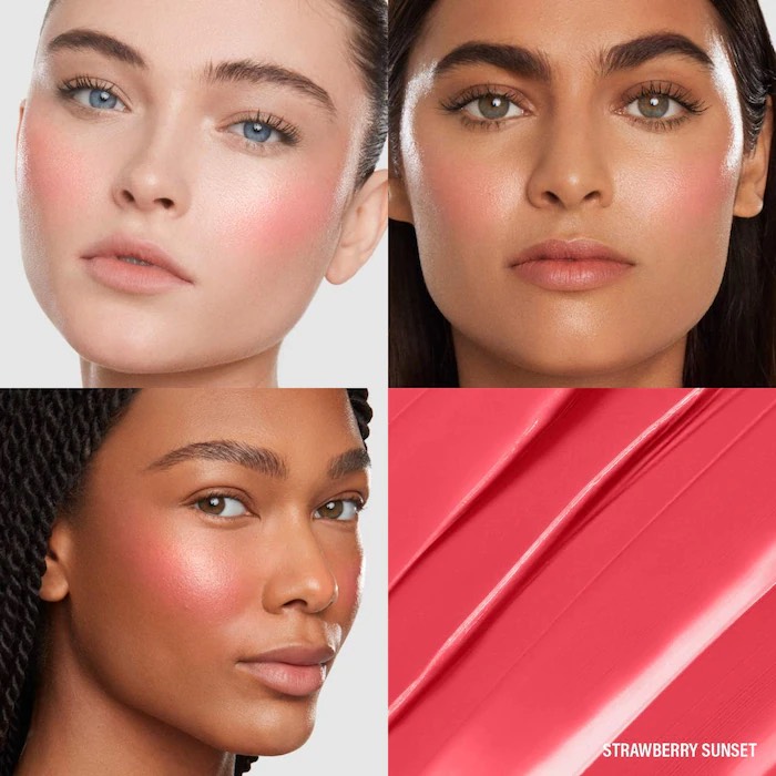 Makeup by Mario Кремовые румяна Soft Pop Plumping Blush Veil, оттенок Strawberry Sunset (5г) 3