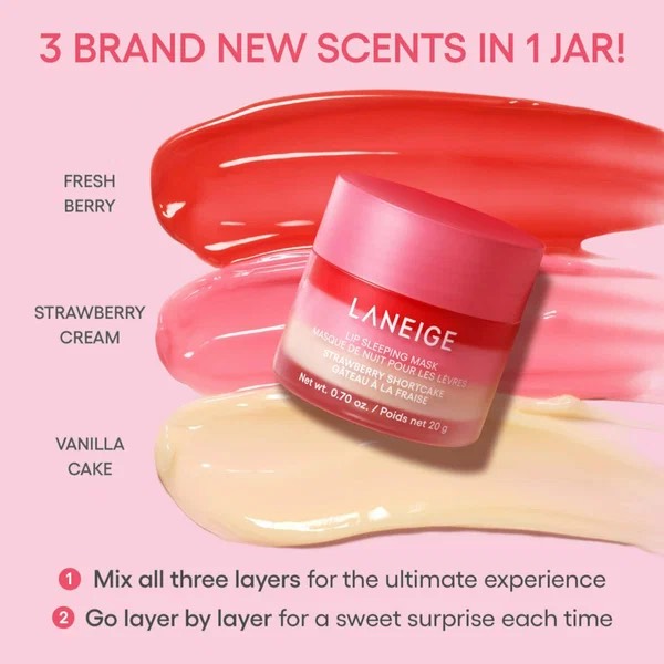 Laneige Набор для губ Berry Sweet Lip Treatment Minis Trio Set 5
