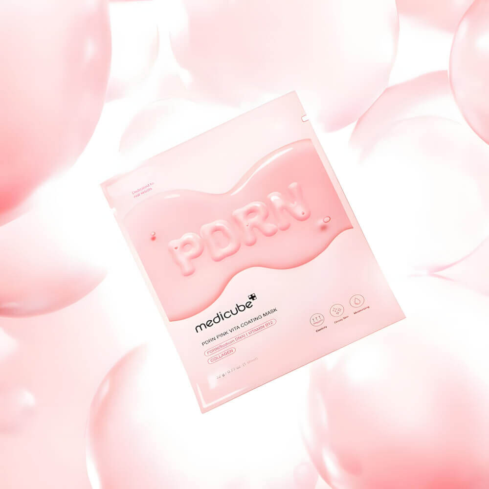 MEDICUBE  Тканевая маска с ПДРН и коллагеном для сияния кожи PDRN Pink Vita Coating Mask 3