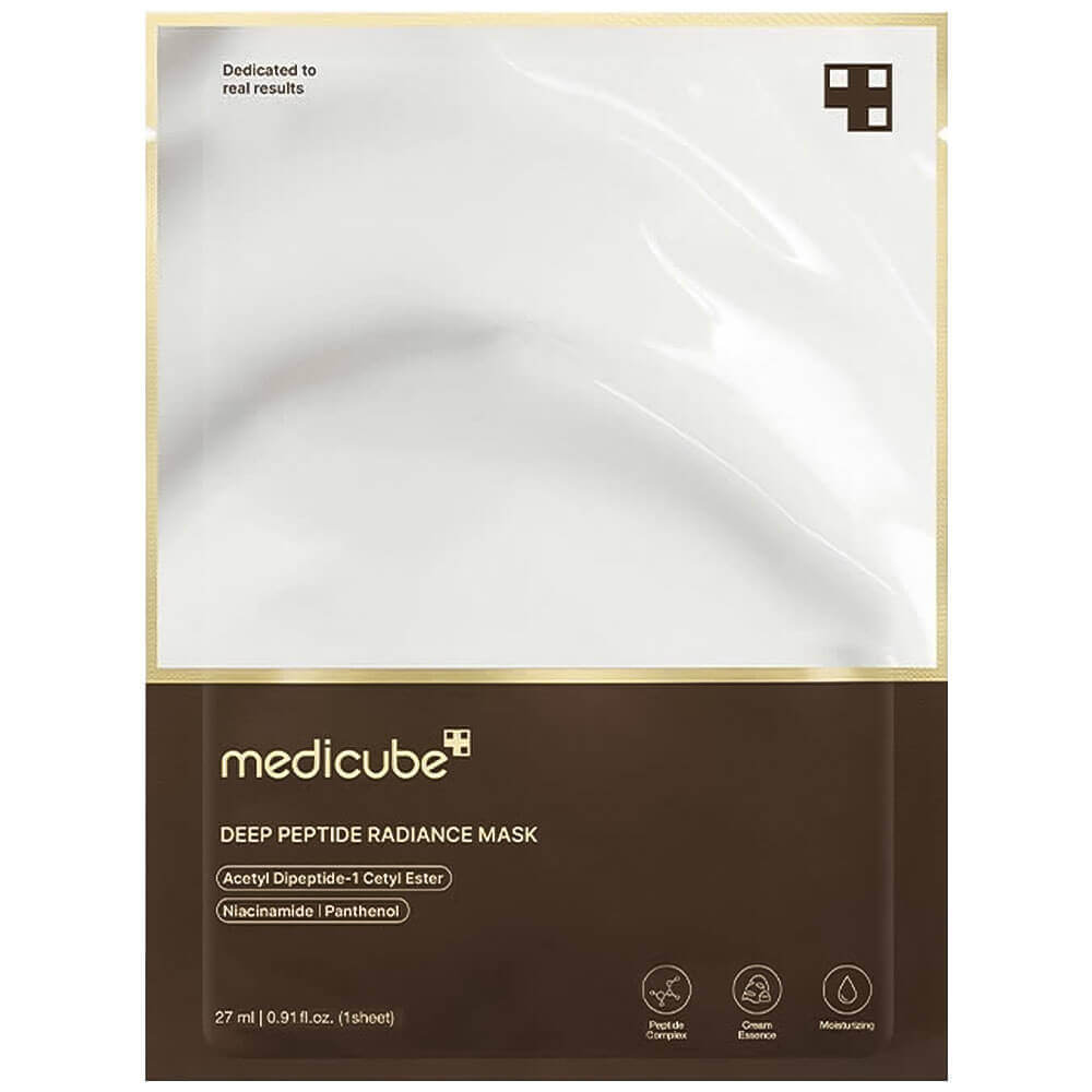 MEDICUBE  Тканевая маска с пептидами для сияния кожи Deep Peptide Radiance Mask