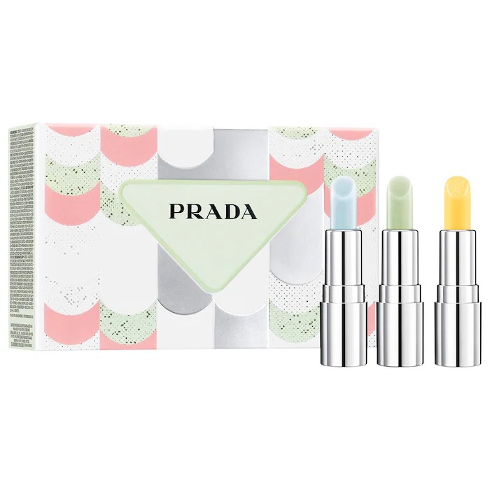 PRADA Набор бальзамов для губ  Hydrating Mini Lip Balm Trio Gift Set