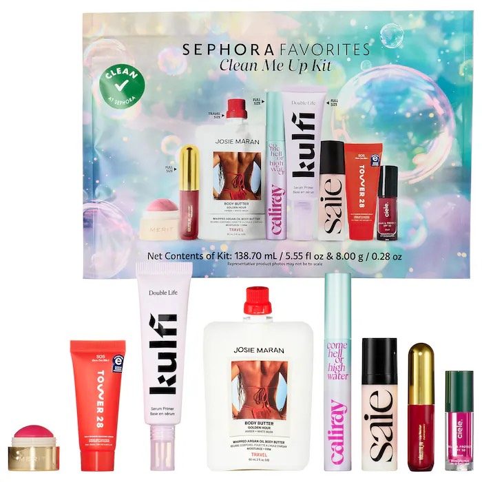 Sephora Favorites Лимитированный набор декоративной косметики Clean Me Up Kit Makeup Value Set