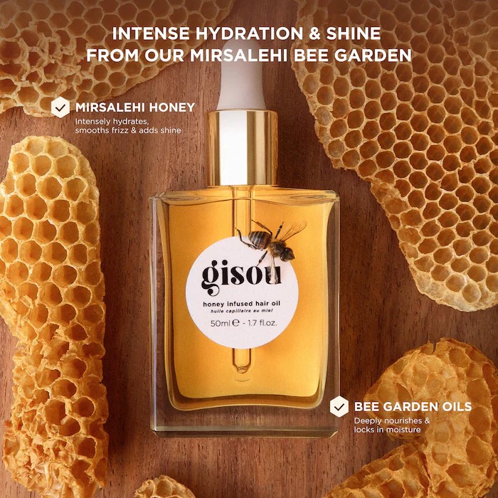 Gisou Honey Infused Hair Oil Масло для волос с медом Мирсалехи, 50 мл 4