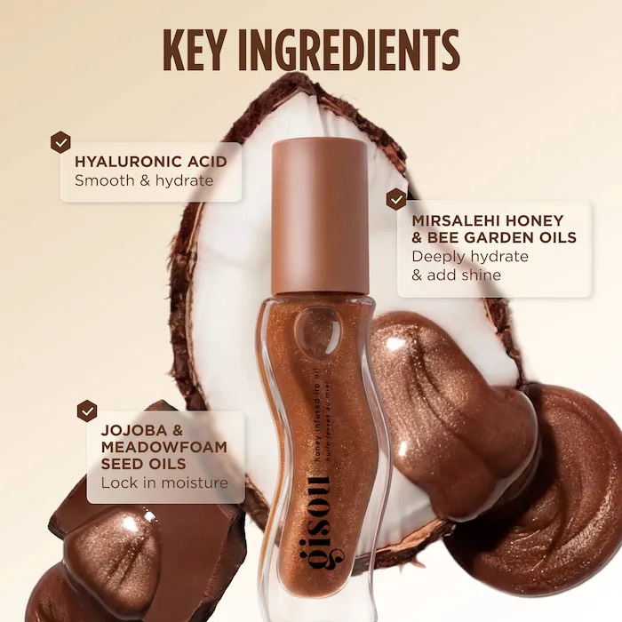 Gisou  Масло для губ Honey Infused Hydrating Lip Oil, Coco Cacao 7