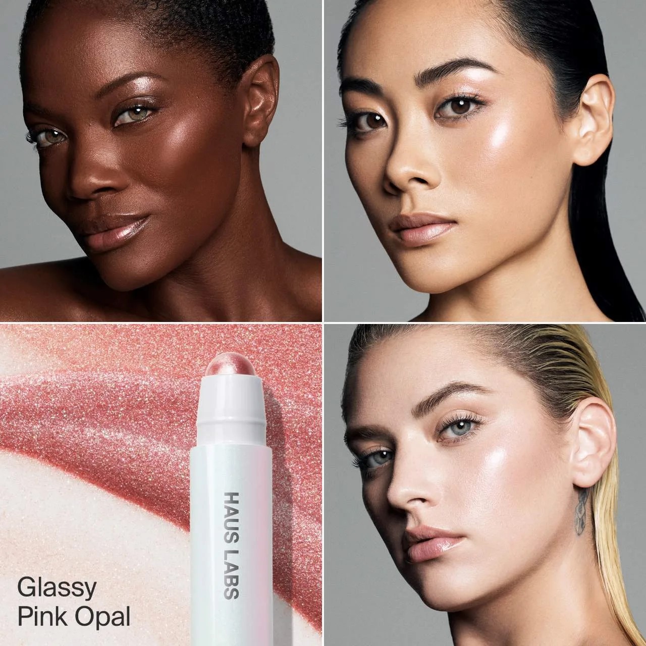 Haus Labs Хайлайтер-стик Bio-Radiant Glassy Balm Highlighter Stick оттенок Glassy Pink Opal 2