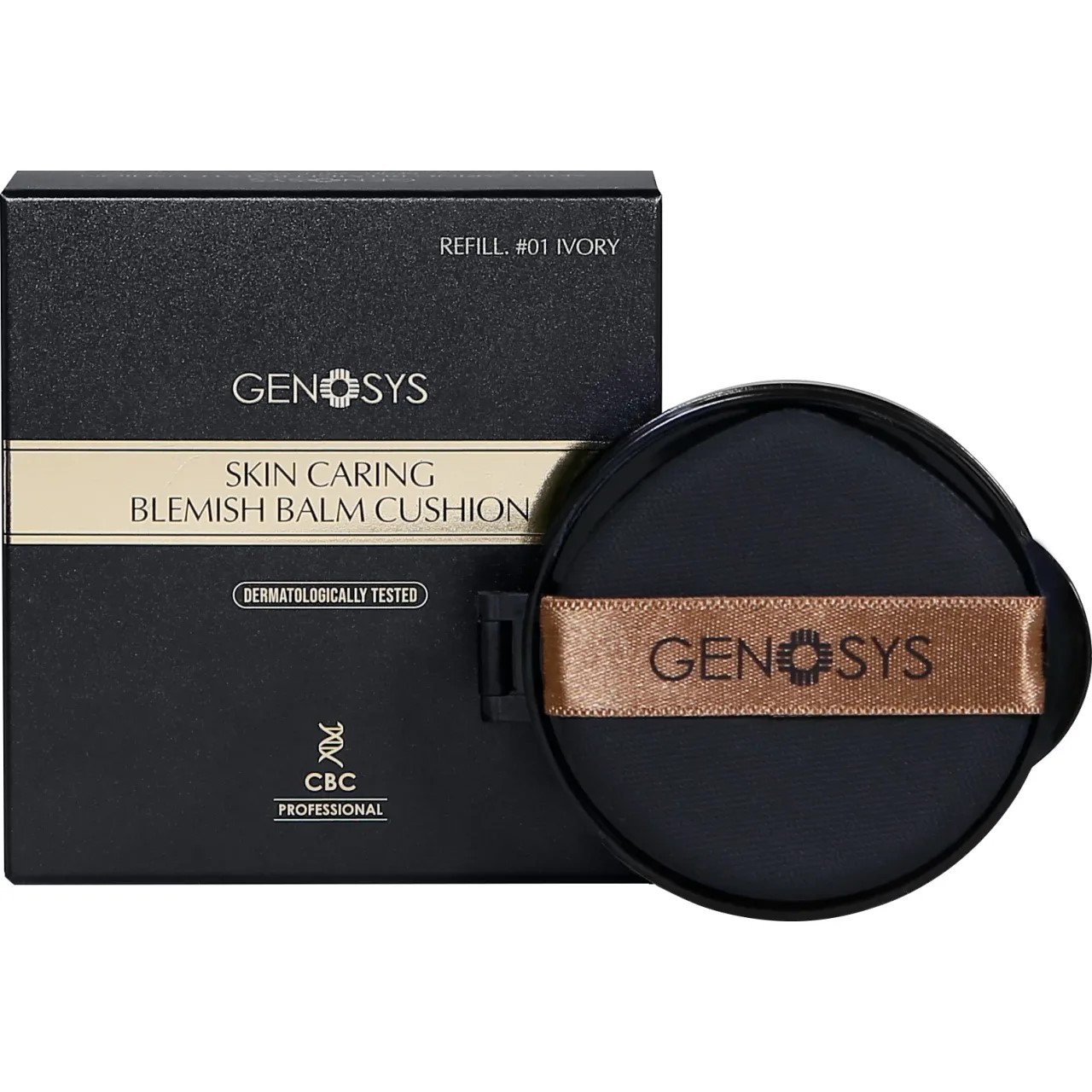 GENOSYS SKIN CARING BLEMISH BALM CUSHION Refill, Ухаживающий BB-кушон с тонирующим эффектом рефил тон 01 IVORY