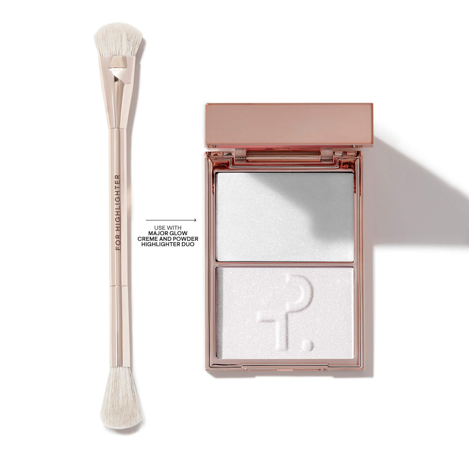 Двойная кисть для хайлайтера Dual-Ended Highlighter Brush 2