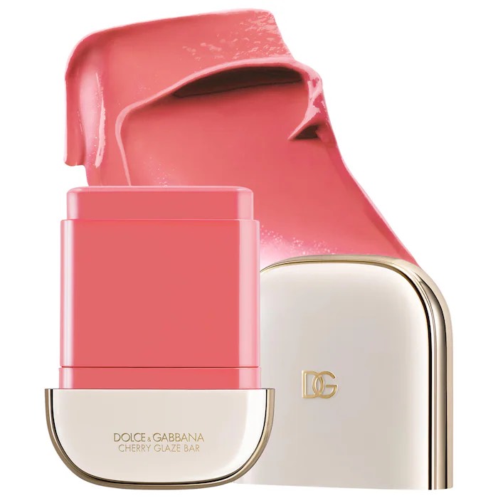 Dolce&Gabbana Румяна-стик Cherry Glaze Bar 24H Lasting Glow & Waterproof Cream Blush Stick with Vegan Collagen, 01 Demure Rose