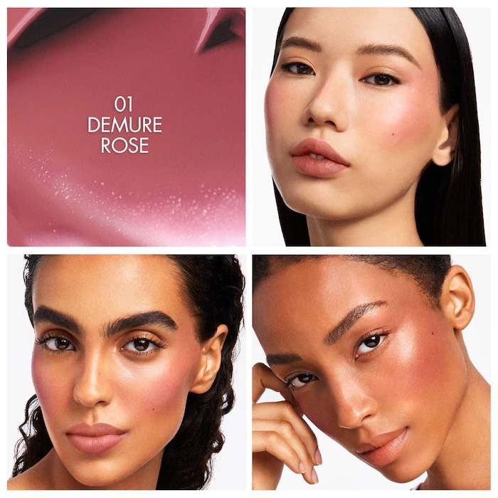 Dolce&Gabbana Румяна-стик Cherry Glaze Bar 24H Lasting Glow & Waterproof Cream Blush Stick with Vegan Collagen, 01 Demure Rose 2