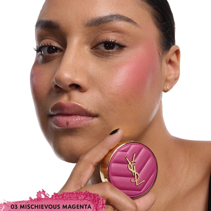 Yves Saint Laurent  Румяна пудровые Make Me Blush 24H Buildable Powder Blush, 03 Mischievous Magenta 2