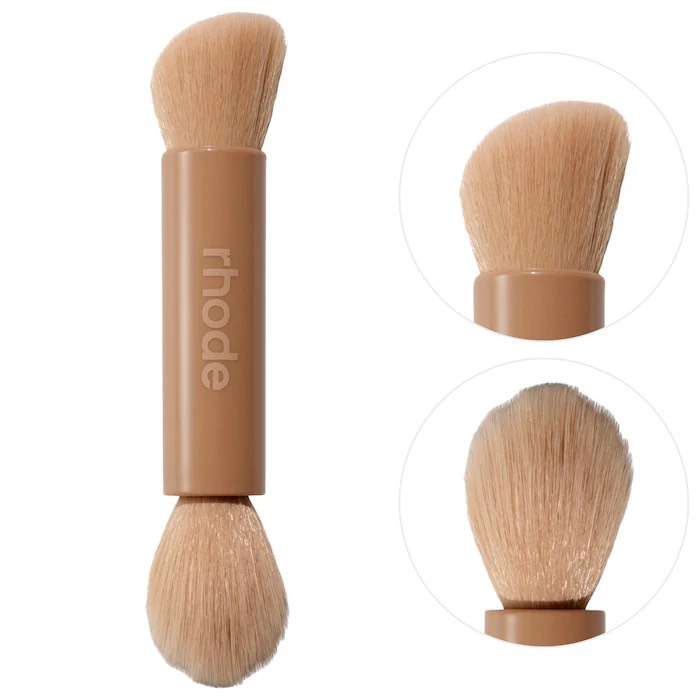 rhode  Двусторонняя кисть для макияжа Pocket Brush Double-Ended Makeup Brush