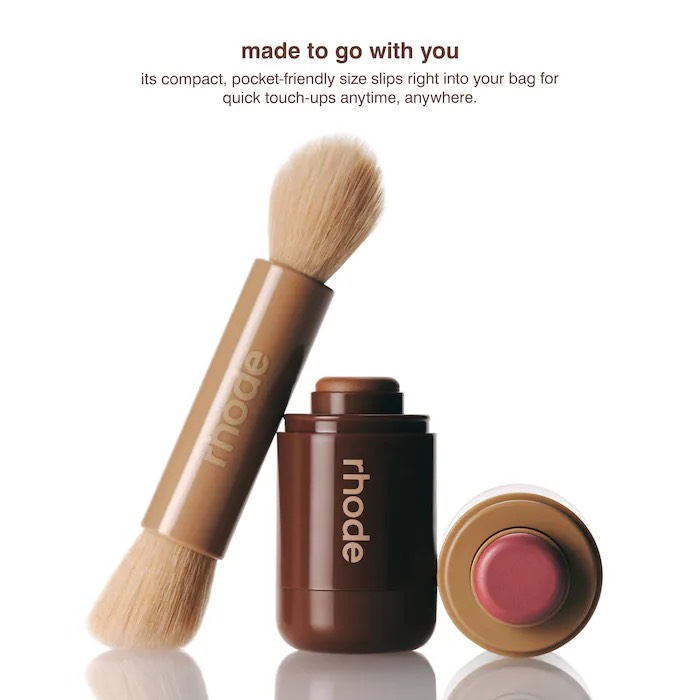 rhode  Двусторонняя кисть для макияжа Pocket Brush Double-Ended Makeup Brush 6