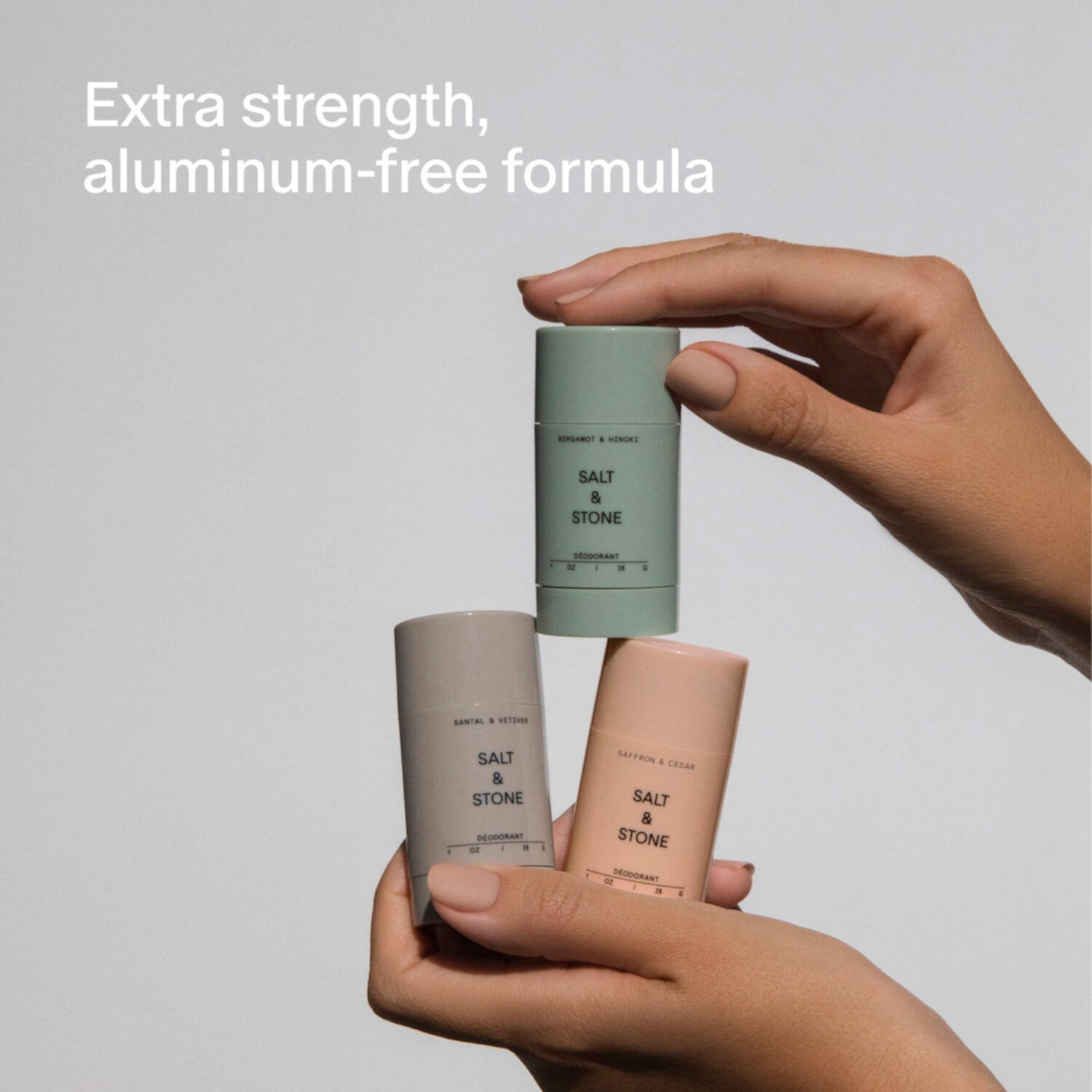 Salt & Stone Mini Deodorant Discovery Set Набор мини-дезодорантов для путешествий с тремя запахами, 3 x 28 г, 48-часовая защита 8