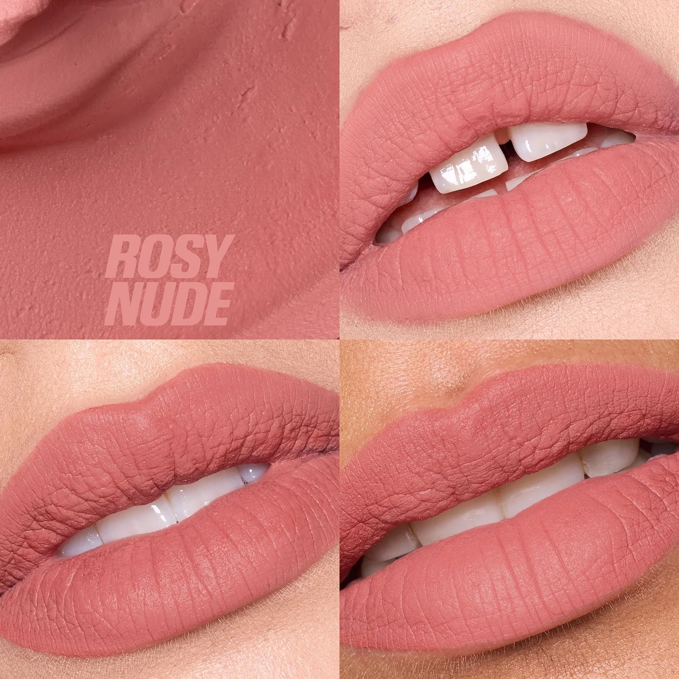HUDA BEAUTY  Матовая жидкая помада Liquid Matte Mousse, Rosy Nude 2