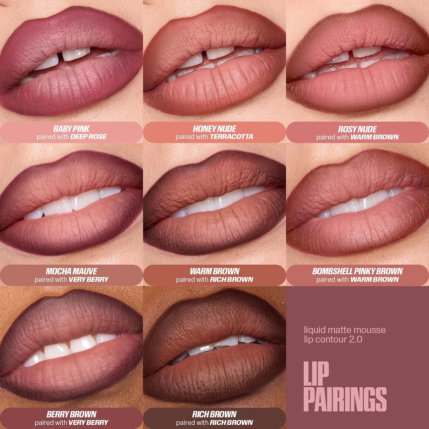 HUDA BEAUTY  Матовая жидкая помада Liquid Matte Mousse, Rosy Nude 6