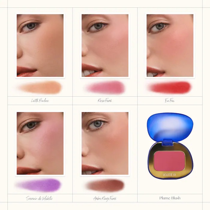 VIOLETTE_FR Кремовые румяна PLUME BLUSH Feather Matte Cream-to-Powder Cheek Melt, Rose Fumé 9